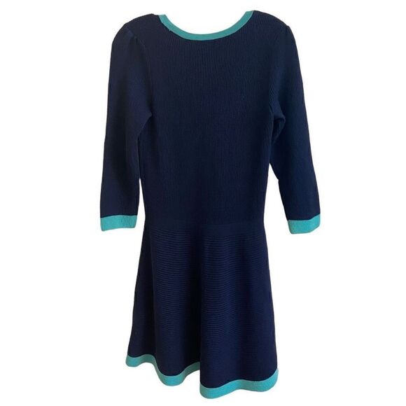 Lilly Pulitzer Gabriella Merino Wool Sweater Dress Navy Blue Large - Picture 3 of 7